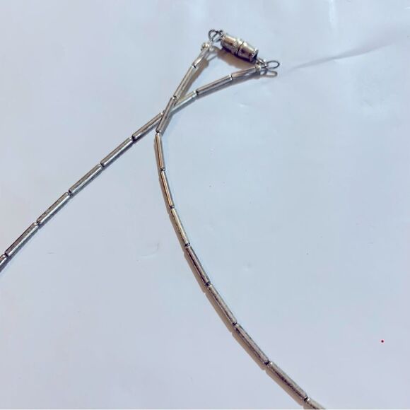 Dream Catcher Necklace w/ Hematite & Sterling Silver Beads 16” Gorgeous - Picture 7 of 7